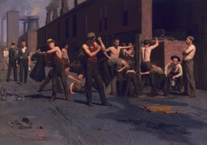 鉄工の正午 作： Thomas Pollock Anshutz